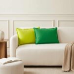 vidaXL Podložka s vankúšom HOUTEN 6 ks Zelená Polyester