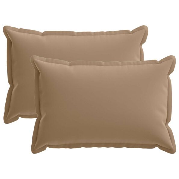 vidaXL Podložka s vankúšom HOUTEN 2 ks Sivohnedá Polyester – Obrázok 2
