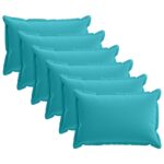 vidaXL Podložka s vankúšom HOUTEN 6 ks Tyrkysová Polyester – Obrázok 2