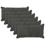 vidaXL Podložka s vankúšom HOUTEN 6 ks Antracitová Mikrovlákno fleece