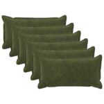vidaXL Podložka s vankúšom HOUTEN 6 ks Zelená Mikrovlákno fleece