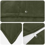 vidaXL Podložka s vankúšom HOUTEN 6 ks Zelená Mikrovlákno fleece – Obrázok 4