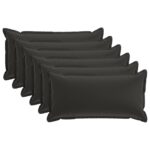 vidaXL Podložka s vankúšom HOUTEN 6 ks Čierna Polyester – Obrázok 2