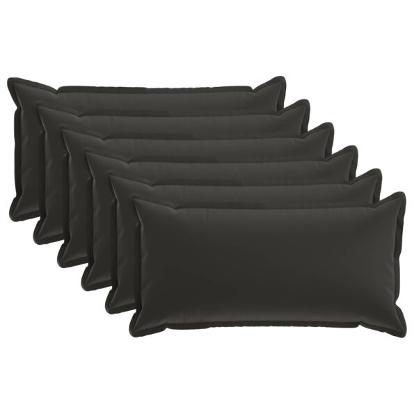 vidaXL Podložka s vankúšom HOUTEN 6 ks Čierna Polyester – Obrázok 2