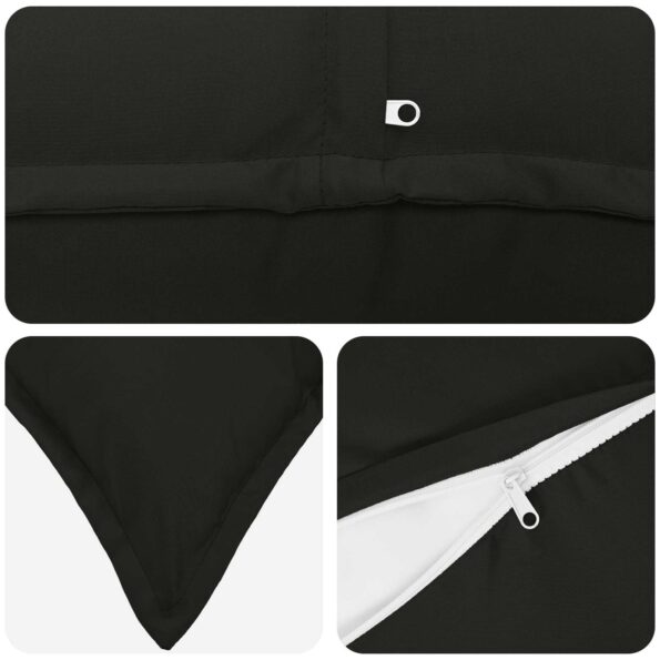 vidaXL Podložka s vankúšom HOUTEN 6 ks Čierna Polyester – Obrázok 6