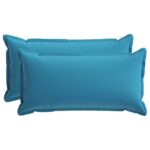 vidaXL Podložka s vankúšom HOUTEN 2 ks Svetlomodrá Polyester – Obrázok 2