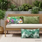 vidaXL Podložka List s vankúšom HOUTEN 2 ks Design s listami Polyester – Obrázok 3