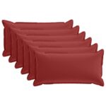 vidaXL Podložka s vankúšom HOUTEN 6 ks Víno červené Polyester – Obrázok 2