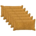 vidaXL Podložka s vankúšom HOUTEN 6 ks Žltá Mikrovlákno fleece