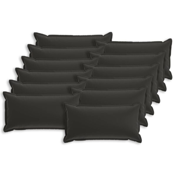 vidaXL Podložka s vankúšom HOUTEN 12 ks Čierna Polyester – Obrázok 2