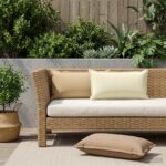 vidaXL Podložka s vankúšom HOUTEN 2 ks Krémová Polyester – Obrázok 3