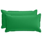 vidaXL Podložka s vankúšom HOUTEN 2 ks Zelená Polyester – Obrázok 2