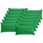 vidaXL Podložka s vankúšom HOUTEN 12 ks Zelená Polyester – Obrázok 2