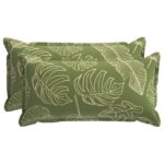 vidaXL Podložka List s vankúšom HOUTEN 2 ks Design s listami Polyester – Obrázok 2