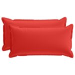 vidaXL Podložka s vankúšom HOUTEN 2 ks Červená Polyester – Obrázok 2