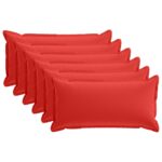 vidaXL Podložka s vankúšom HOUTEN 6 ks Červená Polyester – Obrázok 2