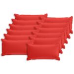 vidaXL Podložka s vankúšom HOUTEN 12 ks Červená Polyester – Obrázok 2