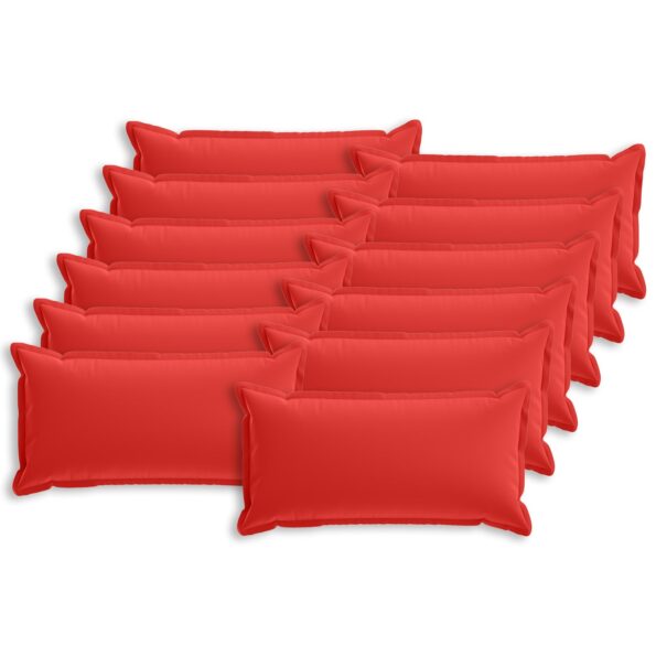 vidaXL Podložka s vankúšom HOUTEN 12 ks Červená Polyester – Obrázok 2