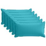 vidaXL Podložka s vankúšom HOUTEN 6 ks Tyrkysová Polyester – Obrázok 2