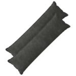 vidaXL Podložka s vankúšom HOUTEN 2 ks Antracitová Mikrovlákno fleece