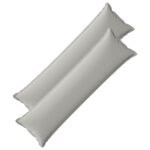 vidaXL Podložka s vankúšom HOUTEN 2 ks Sivá Polyester – Obrázok 2