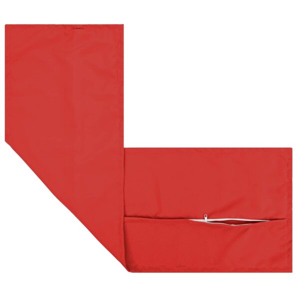 vidaXL Podložka s vankúšom HOUTEN Červená 40 x 145 cm Polyester – Obrázok 5