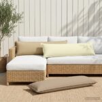 vidaXL Podložka s vankúšom HOUTEN Sivohnedá 40 x 145 cm Polyester