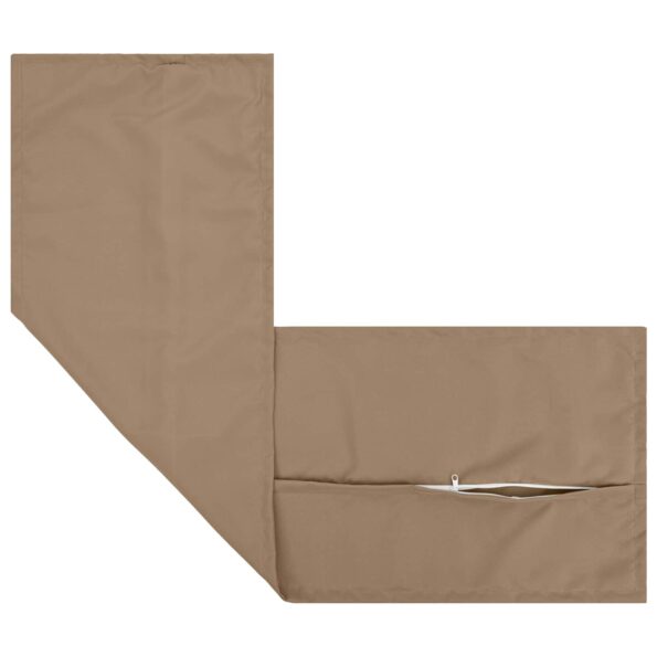 vidaXL Podložka s vankúšom HOUTEN Sivohnedá 40 x 145 cm Polyester – Obrázok 5