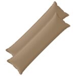 vidaXL Podložka s vankúšom HOUTEN 2 ks Sivohnedá Polyester – Obrázok 2