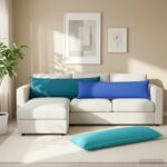 vidaXL Podložka s vankúšom HOUTEN Tyrkysová 40 x 145 cm Polyester