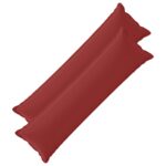 vidaXL Podložka s vankúšom HOUTEN 2 ks Víno červené Polyester – Obrázok 2