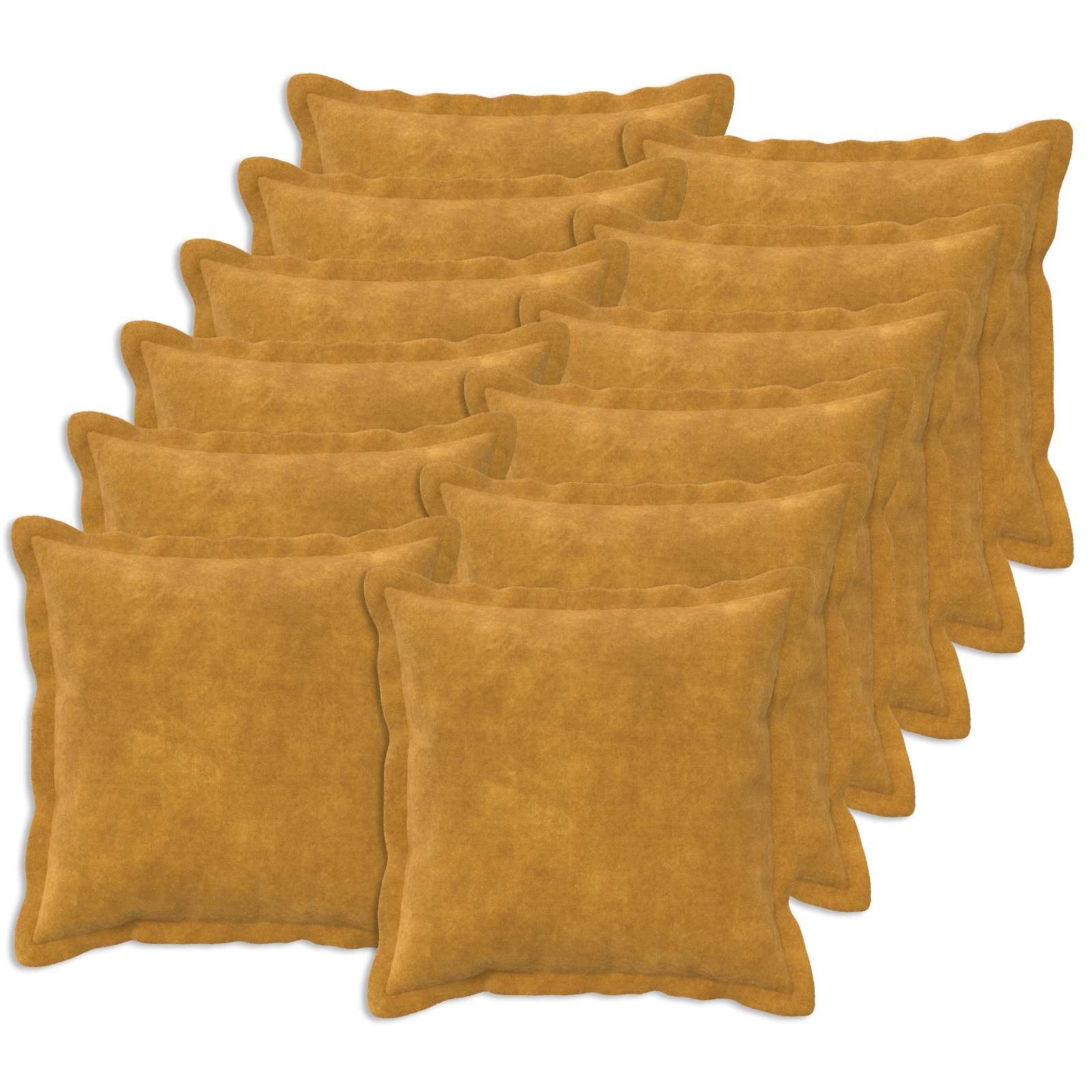 934797_1.jpg vidaXL Podložka s vankúšom HOUTEN 12 ks Žltá Mikrovlákno fleece – Obrázok 1