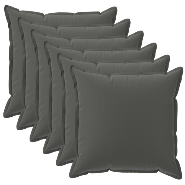 vidaXL Podložka s vankúšom HOUTEN 6 ks Antracitová Polyester – Obrázok 2