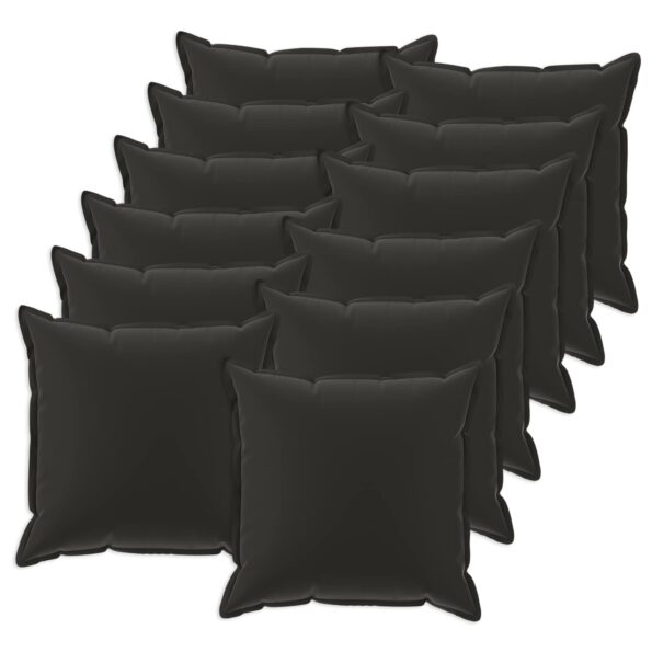 vidaXL Podložka s vankúšom HOUTEN 12 ks Čierna Polyester – Obrázok 2