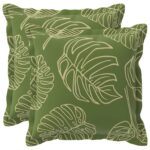 vidaXL Podložka List s vankúšom HOUTEN 2 ks Design s listami Polyester – Obrázok 2
