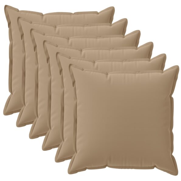 vidaXL Podložka s vankúšom HOUTEN 6 ks Sivohnedá Polyester – Obrázok 2