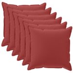 vidaXL Podložka s vankúšom HOUTEN 6 ks Víno červené Polyester – Obrázok 2