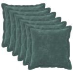 vidaXL Podložka s vankúšom HOUTEN 6 ks Morsky modrá Mikrovlákno fleece