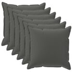 vidaXL Podložka s vankúšom HOUTEN 6 ks Antracitová Polyester – Obrázok 2