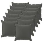 vidaXL Podložka s vankúšom HOUTEN 12 ks Antracitová Polyester – Obrázok 2