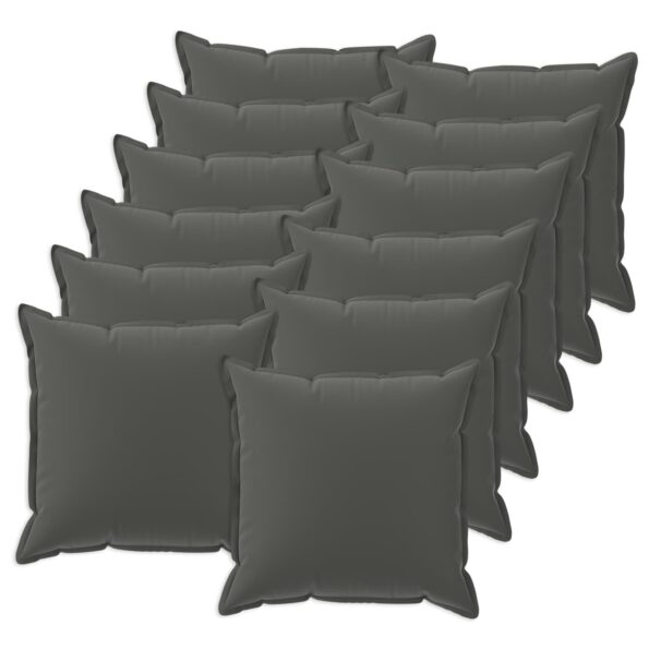 vidaXL Podložka s vankúšom HOUTEN 12 ks Antracitová Polyester – Obrázok 2