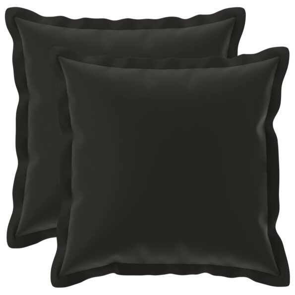 vidaXL Podložka s vankúšom HOUTEN 2 ks Čierna Polyester – Obrázok 2