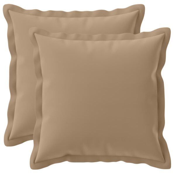 vidaXL Podložka s vankúšom HOUTEN 2 ks Sivohnedá Polyester – Obrázok 2