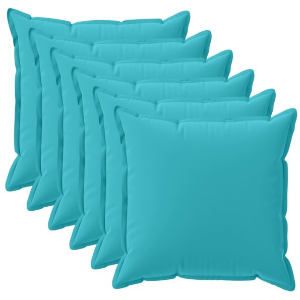 vidaXL Podložka s vankúšom HOUTEN 6 ks Tyrkysová Polyester – Obrázok 2