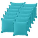 vidaXL Podložka s vankúšom HOUTEN 12 ks Tyrkysová Polyester – Obrázok 2