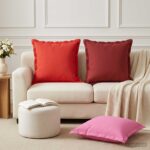 vidaXL Podložka s vankúšom HOUTEN 12 ks Víno červené Polyester