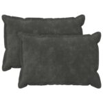 vidaXL Podložka s vankúšom HOUTEN 2 ks Antracitová Mikrovlákno fleece