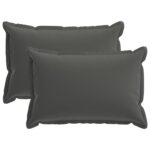vidaXL Podložka s vankúšom HOUTEN 2 ks Antracitová Polyester – Obrázok 2