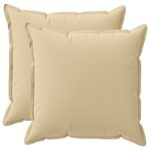 vidaXL Podložka s vankúšom HOUTEN 2 ks Béžová Polyester – Obrázok 2