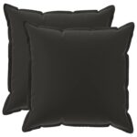 vidaXL Podložka s vankúšom HOUTEN 2 ks Čierna Polyester – Obrázok 2